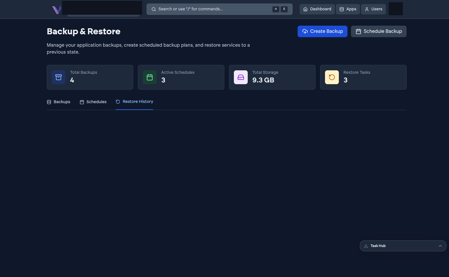 Restore History tab